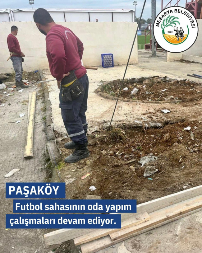 HASAN ONALT STADYUMU'NDA ÇALIŞMALAR DEVAM EDİYOR.