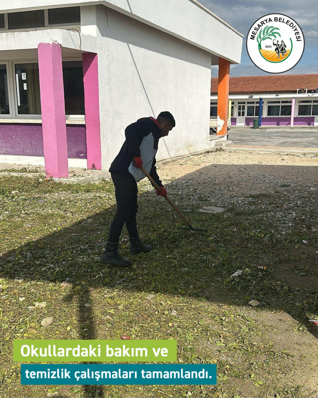OKULLARDAKİ BAKIM VE TEMİZLİK ÇALIŞMALARI TAMAMLANDI.