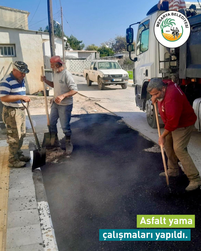 ASFALT YAMA ÇALIŞMALARI SÜRDÜRÜLÜYOR.