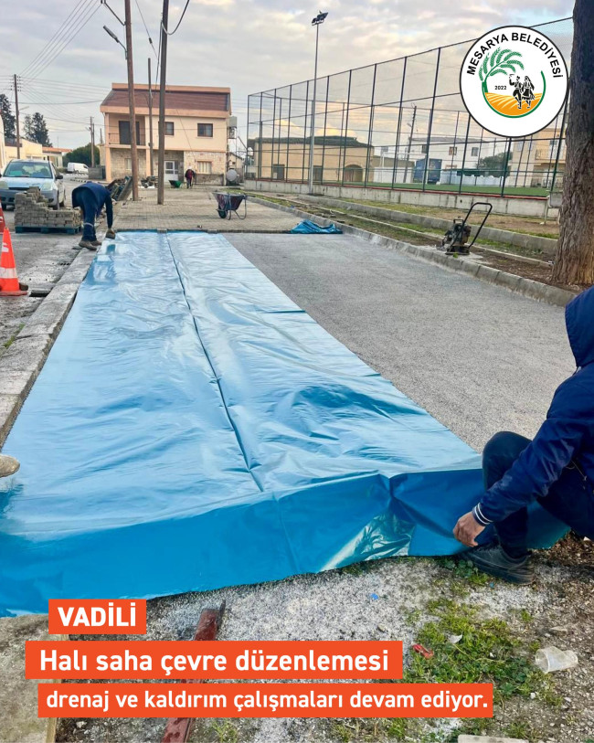 VADİLİ'DE ÇEVRE DÜZENLEMESİ,YAĞMUR SUYU DRENAJ VE KALDIRIM ÇALIŞMALARI DEVAM EDİYOR.