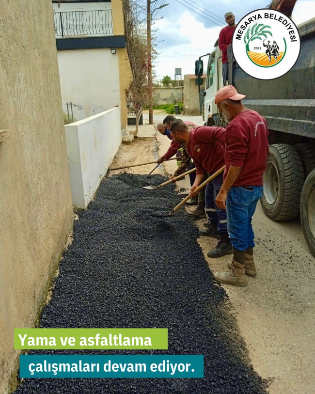 ASFALTLAMA VE YAMA ÇALIŞMALARIMIZ DEVAM EDİYOR.