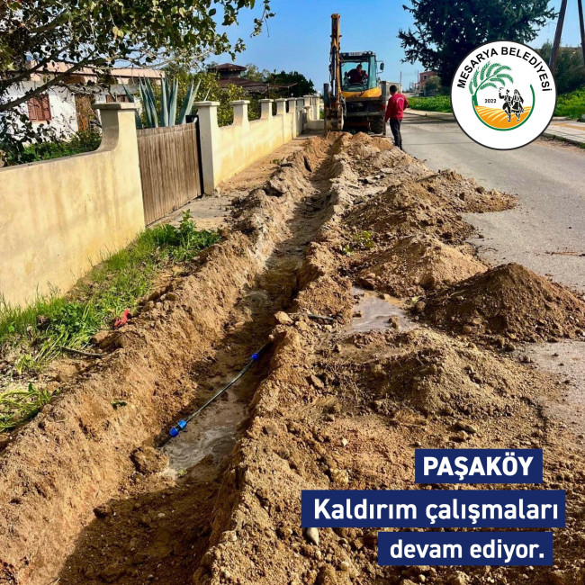 PAŞAKÖY&#039;DE KALDIRIM ÇALIŞMALARINA BAŞLANDI.