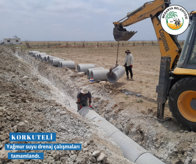 KORKUTELİ’NDE YAĞMUR SUYU DRENAJ ÇALIŞMALARI TAMAMLANDI.