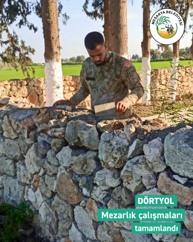 DÖRTYOL MEZARLIK ÇEVRE DÜZENLENMESİ TAMAMLANDI