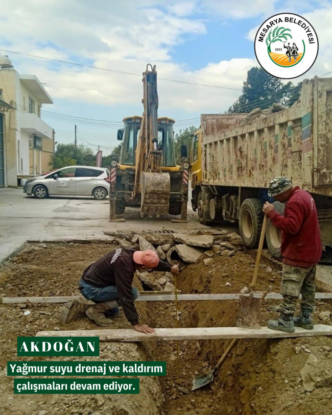 AKDOĞAN ORDU CADDESİ ALTYAPI VE ÇEVRE DÜZENLEME ÇALIŞMALARI DEVAM EDİYOR.