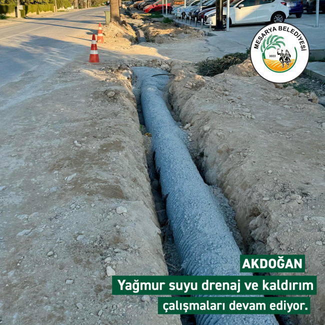 Akdoğan Ordu Caddesi’nde Altyapı ve Çevre Düzenleme Çalışmaları Devam Ediyor.